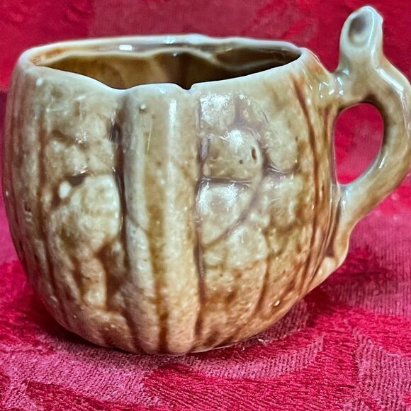 Antique RARE “Tree Trunk” Look Porcelain Demitasse Teacup and Saucer - Picture 12 of 15